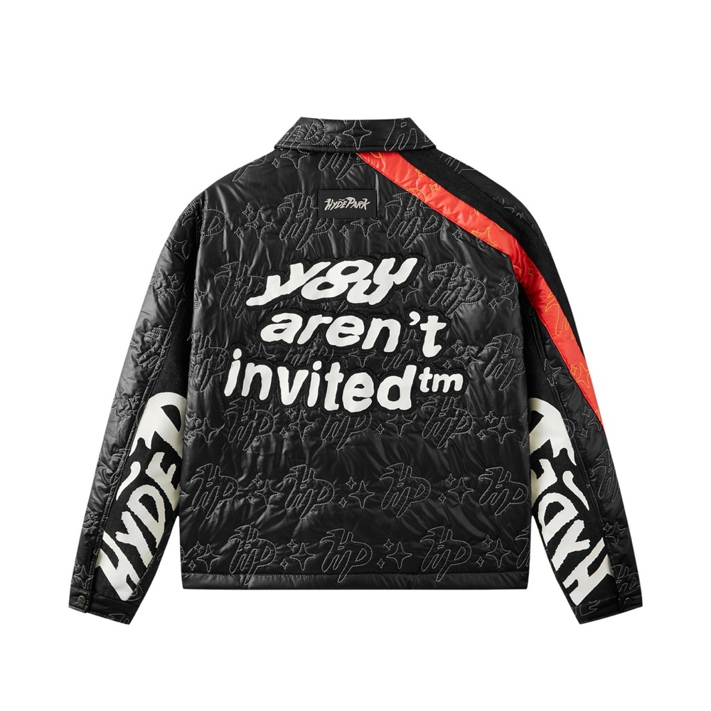 Hyde Park Moto Racer Coach Jacket in Black Bomber Jacket Size M NWT - Picture 5 of 10
